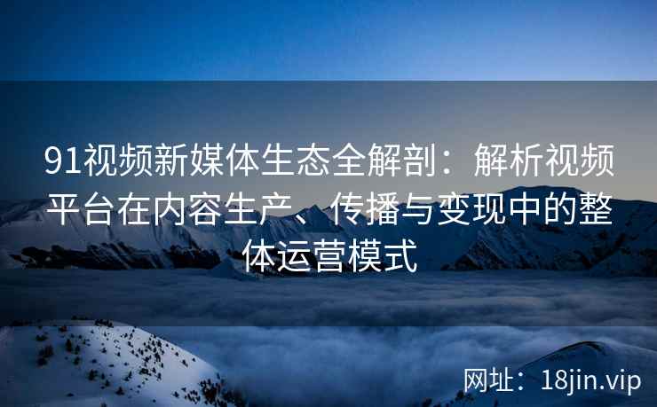 91视频新媒体生态全解剖：解析视频平台在内容生产、传播与变现中的整体运营模式