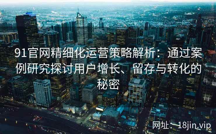 91官网精细化运营策略解析：通过案例研究探讨用户增长、留存与转化的秘密